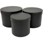 Komplet 3 Pudełek Flower Box do Kompozycji Ozdobne 3 Sztuki 17,5 cm Czarny Komplet 3 Pudełek Flower Box do Kompozycji Ozdobne 3 Sztuki 17,5 cm Czarny