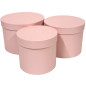 Komplet 3 Pudełek Flower Box do Kompozycji Ozdobne  3 Sztuki 17,5 cm Róż