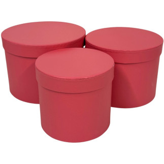 Komplet 3 Pudełek Flower Box do Kompozycji Ozdobne  3 Sztuki 17,5 cm Róż