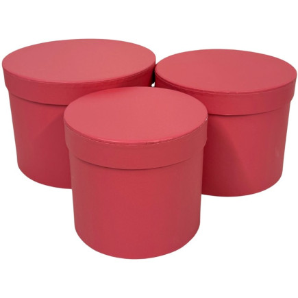 Komplet 3 Pudełek Flower Box do Kompozycji Ozdobne  3 Sztuki 17,5 cm Róż