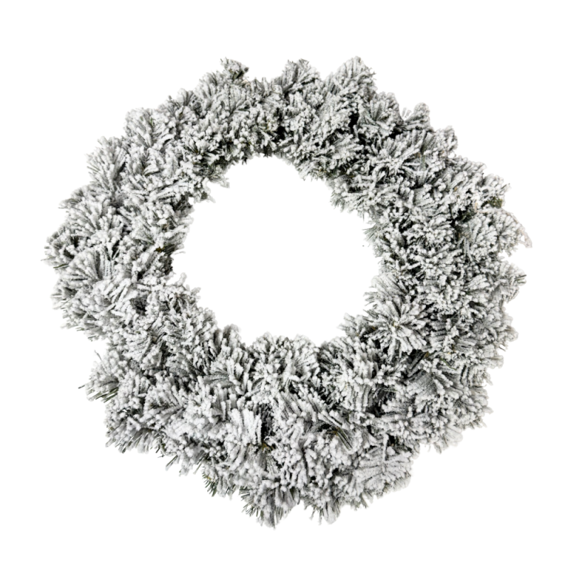 Wianek Wieniec Świerkowy Świąteczny Zielony Śnieg Baza Pod Stroik 40 cm