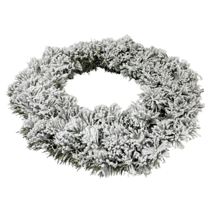 Wianek Wieniec Świerkowy Świąteczny Zielony Śnieg Baza Pod Stroik 40 cm