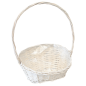 Kosz Wiklinowy Prezentowy Biały Delikatesowy 48 cm