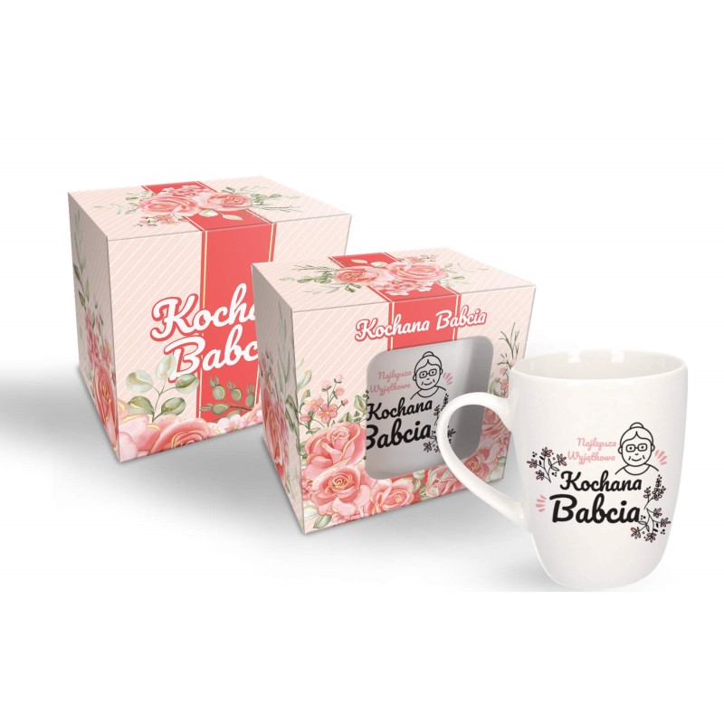 Kubek dla Babci Prezent Na Święta Upominek na Dzień Babci 300 ml Kubek dla Babci Prezent Na Święta Upominek na Dzień Babci 300 ml