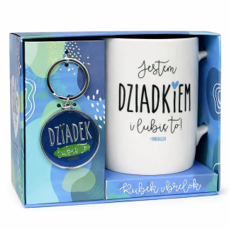 Zestaw Kubek i Brelok Dla Dziadka Prezent Upominek na Dzień Dziadka Dziadek
