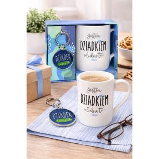 Zestaw Kubek i Brelok Dla Dziadka Prezent Upominek na Dzień Dziadka Dziadek