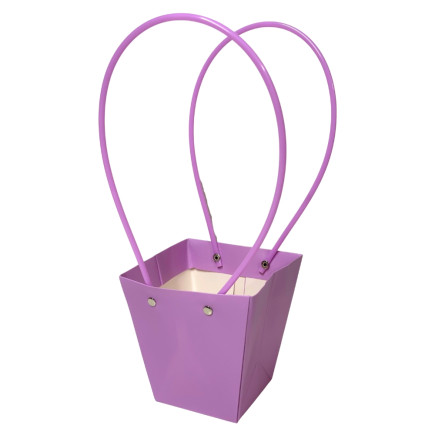 Torebka Papierowa Prezentowa na Kwiaty Ozdobna z Rączką Lawendowa 33 cm 10 Sztuk