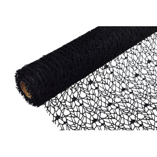 Siatka Florystyczna Koronkowa do Kwiatów Florystyka Mesh 50 cm 4,5 m Czarna