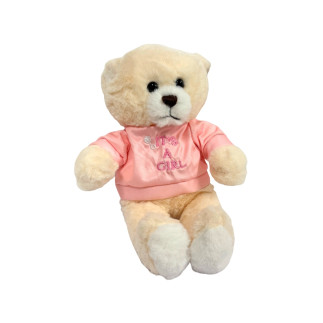 Miś Pluszowy Kremowy Dekoracyjny do Prezentów Koszy Bukietów Ozdoba 29 cm