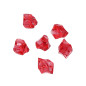 Kamienie Kryształki Akrylowe Nieregularne Przezroczyste Czerwone 500 gram