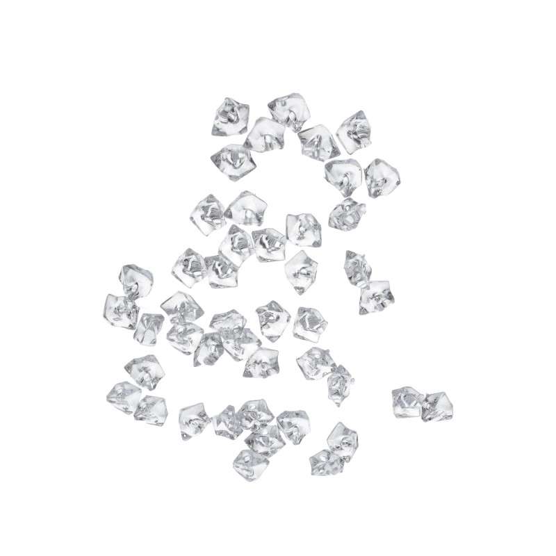 Kamienie Kryształki Akrylowe Nieregularne Przezroczyste 500 gram 1 cm