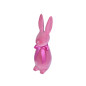 Figurka Zajączek Zając Flokowany Różowy Ozdoba Wielkanoc Kompozycja 40 cm