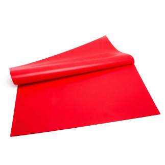 Folia Satynowa Florystyczna Gładka w Arkuszach Czerwona 55x57cm 20 sztuk