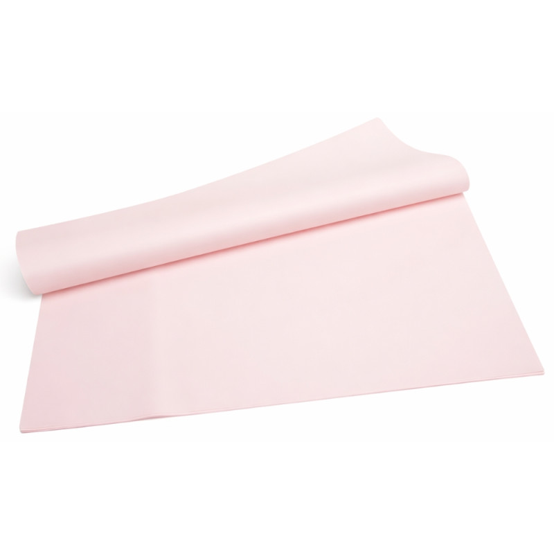 Folia Satynowa Florystyczna Gładka w Arkuszach Jasny Róż 55x57cm 20 sztuk