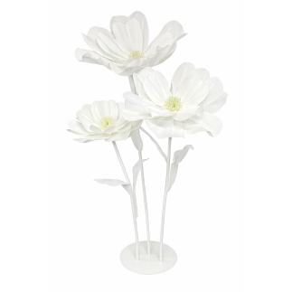Kwiaty GIGANTY Białe Duża Dekoracja Ozdoba Ślub Wesele Kwiaty 180 cm 3 sztuki