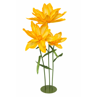 Kwiaty GIGANTY Żółte Duża Dekoracja Ozdoba Ślub Wesele Kwiaty 180 cm 3 sztuki