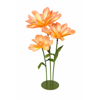 Kwiaty GIGANTY Pomarańczowe Duża Dekoracja Ozdoba Ślub Wesele Kwiaty 180 cm 3 sztuki