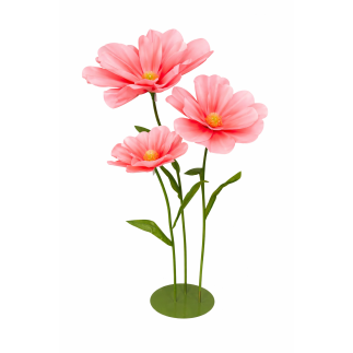 Kwiaty GIGANTY Różowe Duża Dekoracja Ozdoba Ślub Wesele Kwiaty 180 cm 3 sztuki