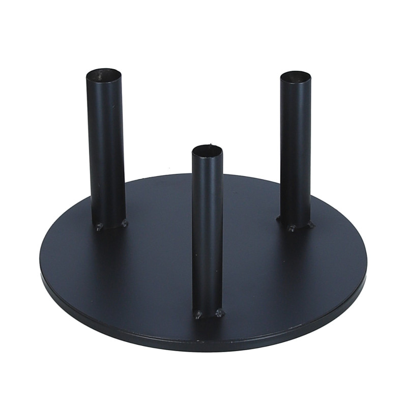 Stojak Metalowy na 3 Kwiaty GIGANT Dekoracyjny Czarny Ślub Wesele 16/30cm