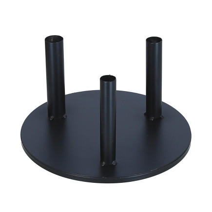 Stojak Metalowy na 3 Kwiaty GIGANT Dekoracyjny Czarny Ślub Wesele 16/30cm