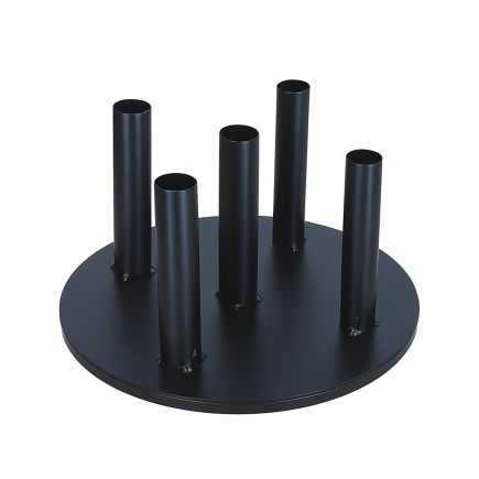 Stojak Metalowy na 5 Kwiatów GIGANT Dekoracyjny Czarny Ślub Wesele 16/30cm