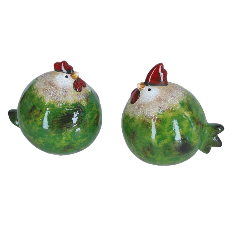 Figurka Ceramiczna Kurka Kogut Do Dekoracji Do Kompozycji 14 cm