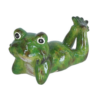 Figurka Ozdobna Ceramiczna Żaba Do Dekoracji Do Kompozycji 21 cm