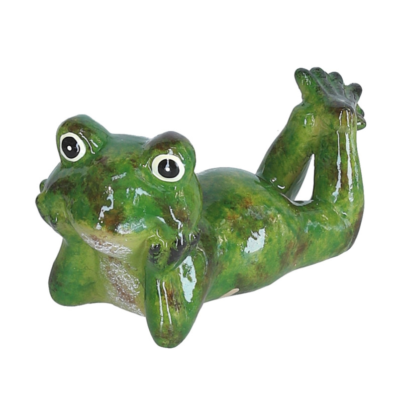 Figurka Ozdobna Ceramiczna Żaba Do Dekoracji Do Kompozycji 21 cm