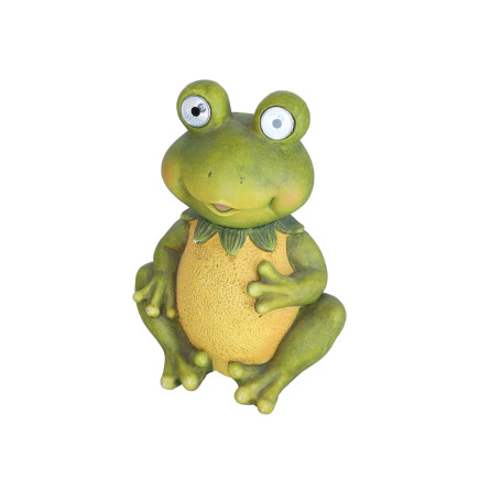 Figurka Żabka Solarna Ceramiczna Do Dekoracji Do Ogrodu LED 33 cm